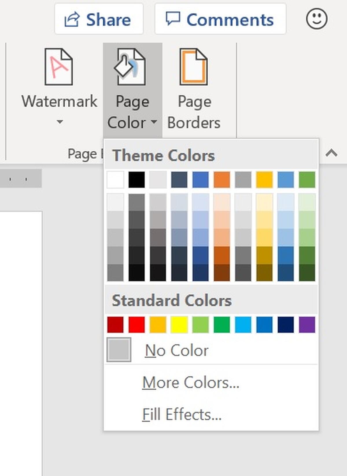 add background color to word for mac document